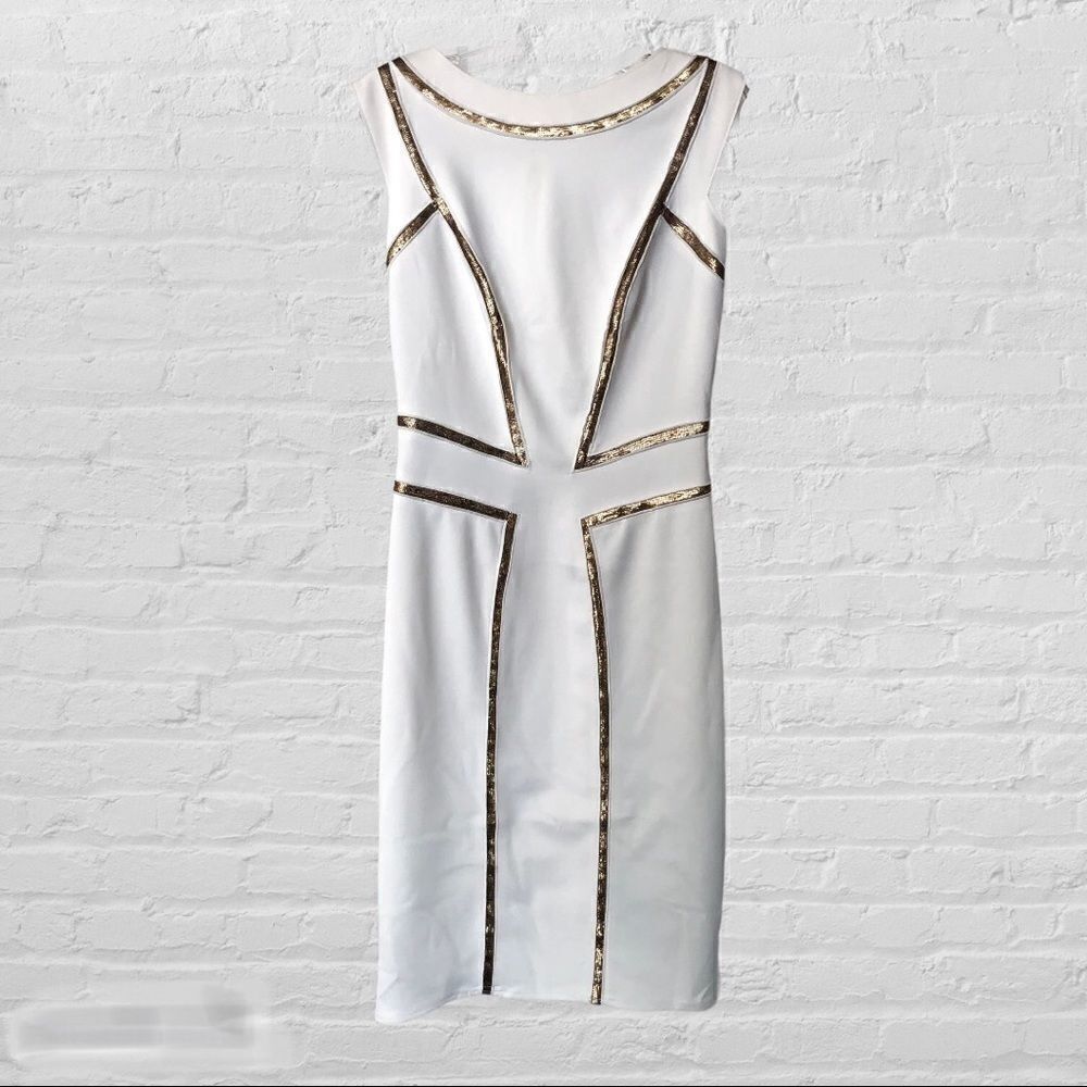 Tadashi Shoji Sequin Seamed Cocktail Sheath Dress